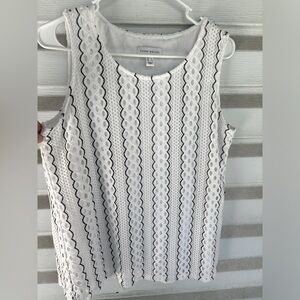 Susan Graver top| Susan Graver sleeveless tunic black/white size M